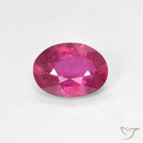 0.96ct Naturale Rosso chiaro Rubino, Ovale, VS