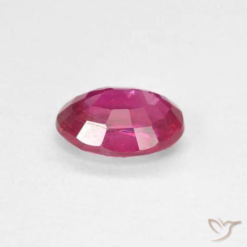 Rubino Rosso chiaro naturale da 0.96 ct, Ovale, VS