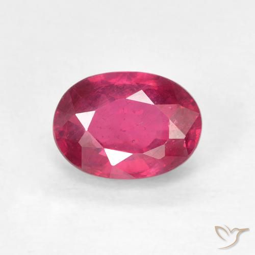 1.27ct Naturale Rosso tendente al rosa Rubino, Ovale, VS
