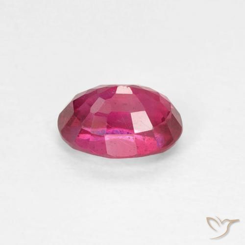 Rubino Rosso tendente al rosa naturale da 1.10 ct, Ovale, VS