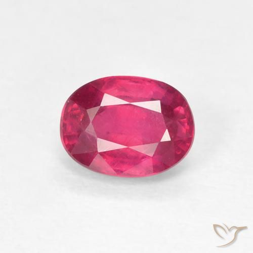 1.18ct Naturale Rosso chiaro Rubino, Ovale, VS