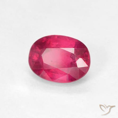 Rubino Rosso chiaro naturale da 1.18 ct, Ovale, VS