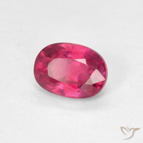 Rubino Rosso chiaro naturale da 1.09 ct, Ovale, VS