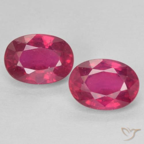 2.77ctw Naturale Rosso chiaro Rubino, Ovale, VS