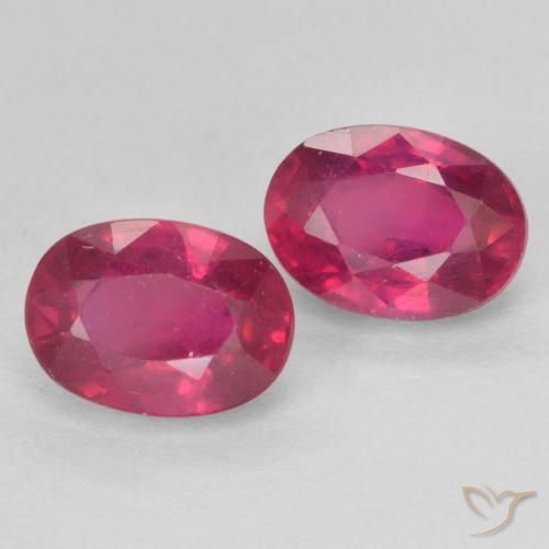 Gemme di Rubino Rosso chiaro naturale da 2.77 ct, Ovale, VS
