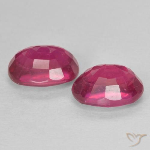 Gemme di Rubino Rosso chiaro naturale da 2.77 ct, Ovale, VS