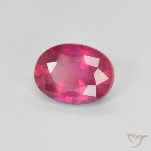 Rubino Rosso chiaro naturale da 1.14 ct, Ovale, VS
