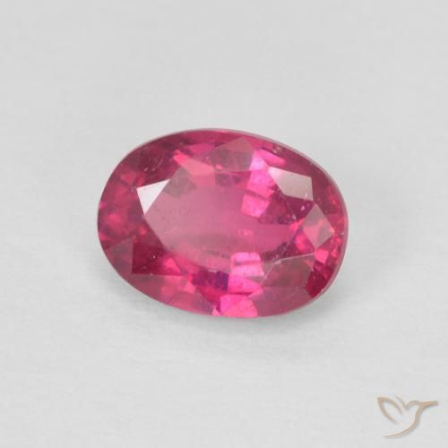 Rubino Rosso chiaro naturale da 1.17 ct, Ovale, VS