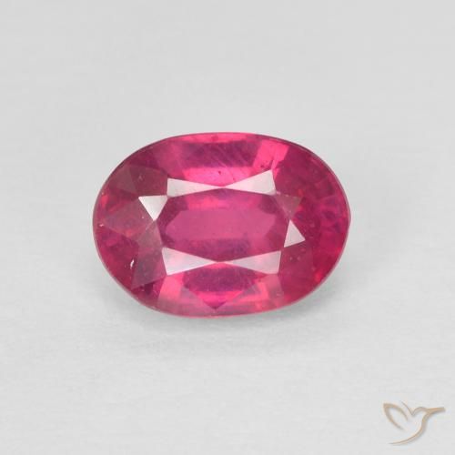 1.21ct Naturale Rosso chiaro Rubino, Ovale, VS