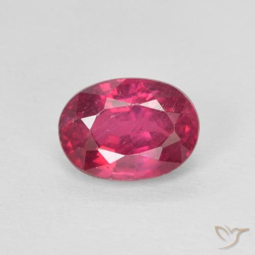 1.20ct Naturale Rosso chiaro Rubino, Ovale, VS-SI