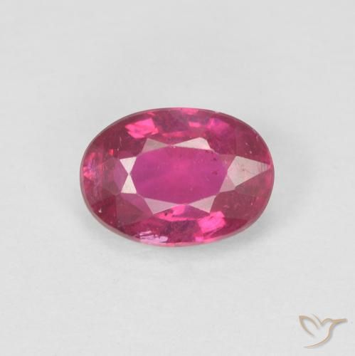 0.99ct Naturale Rosso chiaro Rubino, Ovale, VS-SI
