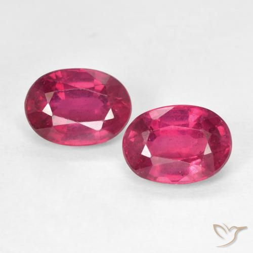 2.19ctw Naturale Rosso tendente al rosa Rubino, Ovale, VS