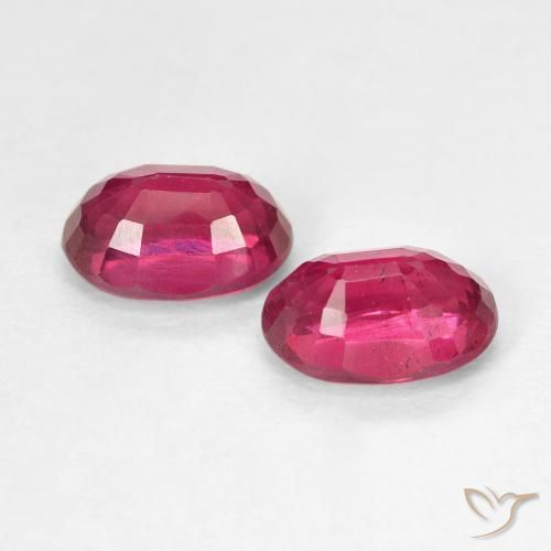 Gemme di Rubino Rosso tendente al rosa naturale da 2.19 ct, Ovale, VS