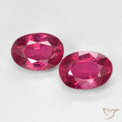 2.31ctw Naturale Rosso tendente al rosa Rubino, Ovale, VS