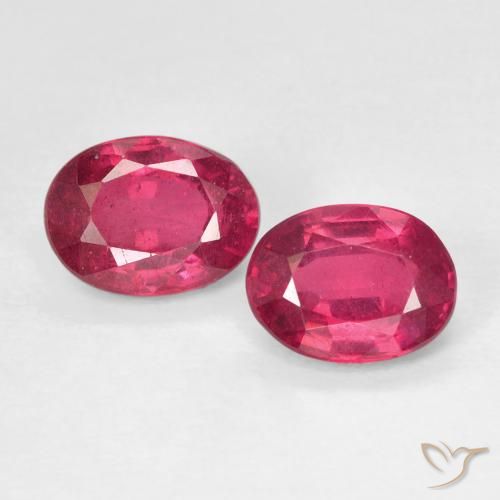 2.10ctw Naturale Rosa rossastro intenso Rubino, Ovale, VS