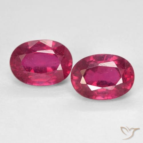 2.75ctw Naturale Rosa rossastro intenso Rubino, Ovale, VS