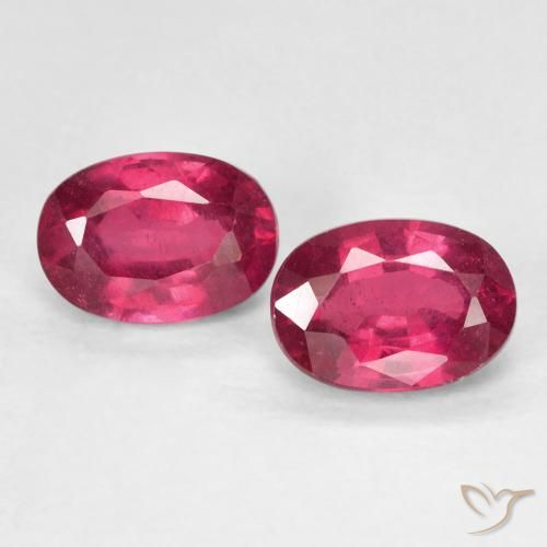 2.44ctw Naturale Rosa rossastro intenso Rubino, Ovale, VS