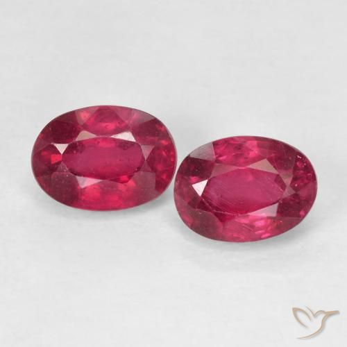 2.76ctw Naturale Rosa rossastro intenso Rubino, Ovale, VS