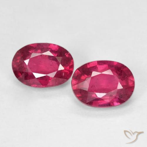 2.37ctw Naturale Rosa rossastro intenso Rubino, Ovale, VS