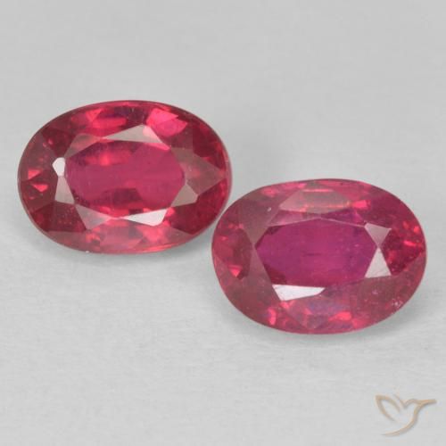 2.54ctw Naturale Rosso chiaro Rubino, Ovale, VS