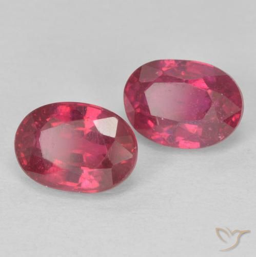 Gemme di Rubino Rosso chiaro naturale da 2.54 ct, Ovale, VS