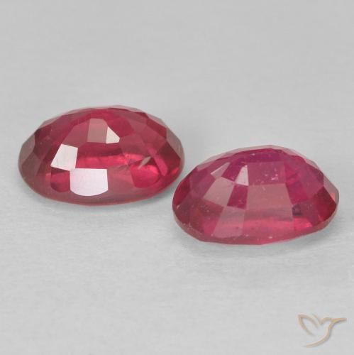 Gemme di Rubino Rosso chiaro naturale da 2.54 ct, Ovale, VS