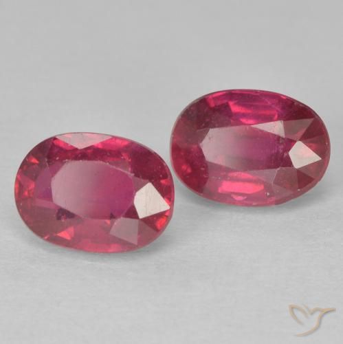 Gemme di Rubino Rosso chiaro naturale da 2.68 ct, Ovale, VS