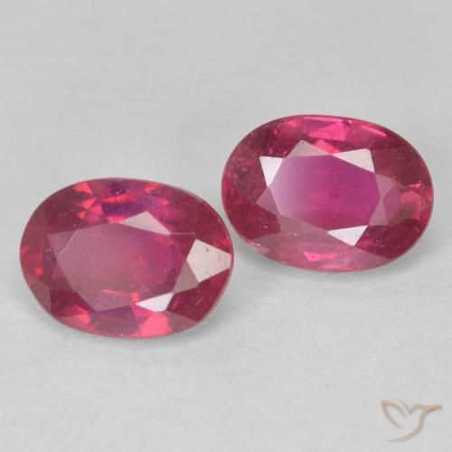 Gemme di Rubino Rosso chiaro naturale da 2.23 ct, Ovale, VS