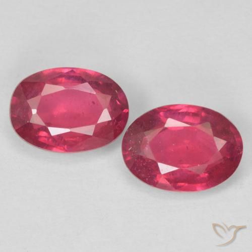 2.05ctw Naturale Rosa rossastro intenso Rubino, Ovale, VS