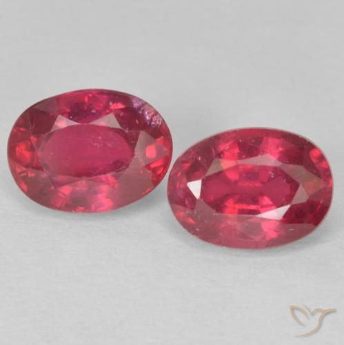2.62ctw Naturale Medium Dark-Red Rubino, Ovale, VS, Photo A