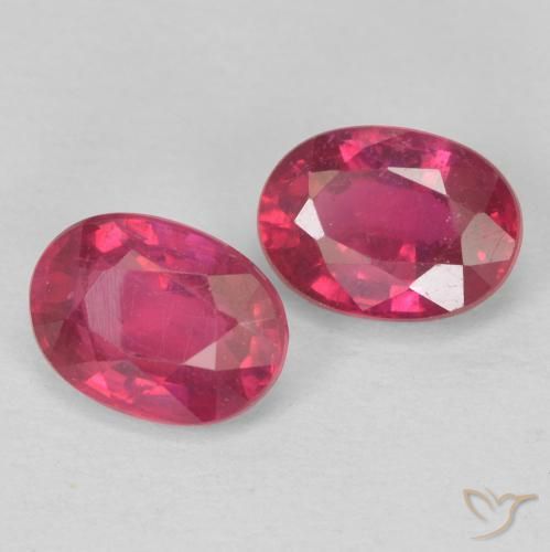Gemme di Rubino Rosso chiaro naturale da 2.12 ct, Ovale, VS