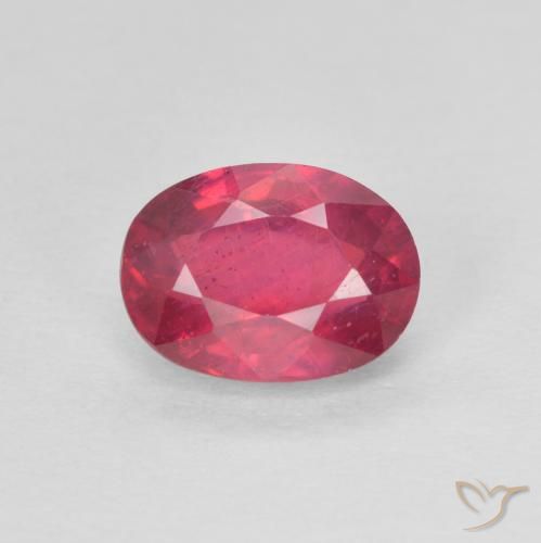 1.33ct Naturale Rosa rossastra Rubino, Ovale, VS