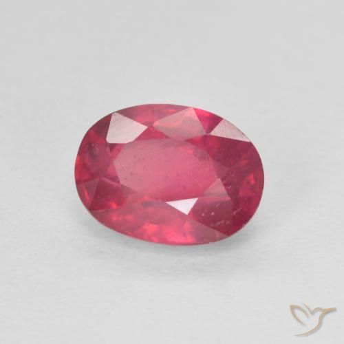 Rubino Rosa rossastra naturale da 1.33 ct, Ovale, VS