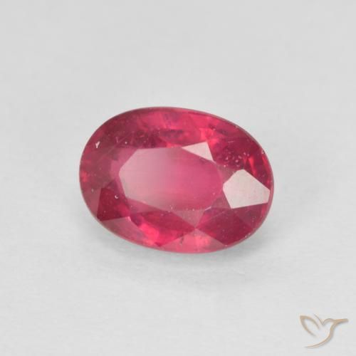 Rubino Rosso medio naturale da 1.34 ct, Ovale, VS
