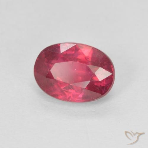 Rubino Rosso tendente al rosa naturale da 1.41 ct, Ovale, VS