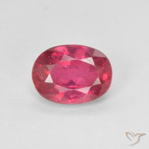 1.22ct Naturale Rosso tendente al rosa Rubino, Ovale, VS