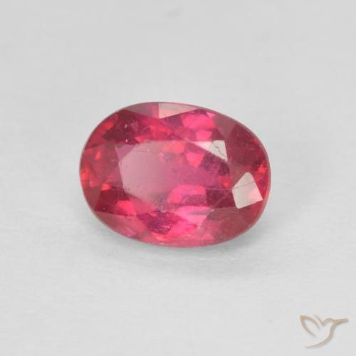 Rubino Rosso tendente al rosa naturale da 1.22 ct, Ovale, VS