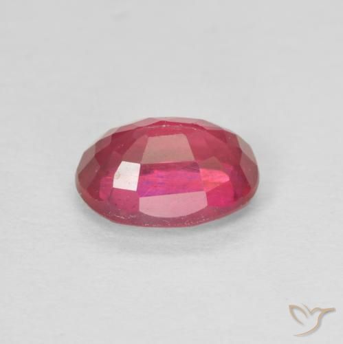 Rubino Rosso tendente al rosa naturale da 1.22 ct, Ovale, VS