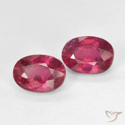 Gemme di Rubino Rosso tendente al rosa naturale da 2.33 ct, Ovale, VS