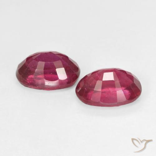 Gemme di Rubino Rosso tendente al rosa naturale da 2.33 ct, Ovale, VS