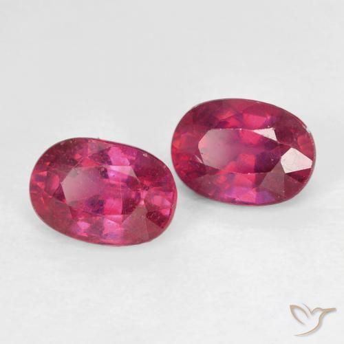 Gemme di Rubino Rosso chiaro naturale da 2.48 ct, Ovale, VS
