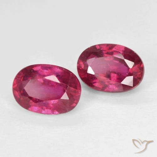 Gemme di Rubino Rosso medio naturale da 2.60 ct, Ovale, VS