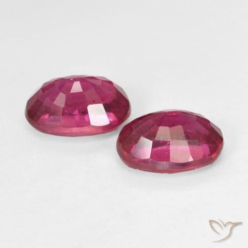 Gemme di Rubino Rosso medio naturale da 2.60 ct, Ovale, VS