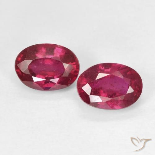 2.22ctw Naturale Rosa rossastra Rubino, Ovale, VS
