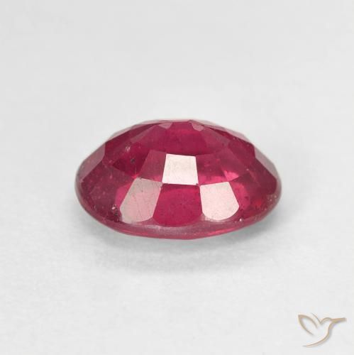 Rubino Rosa rossastro intenso naturale da 1.78 ct, Ovale, VS