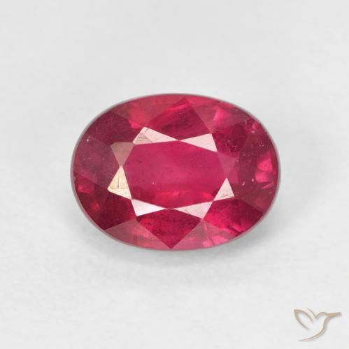 1.99ct Naturale Rosa rossastro intenso Rubino, Ovale, VS