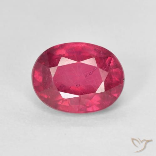 1.95ct Naturale Rosso tendente al rosa Rubino, Ovale, VS