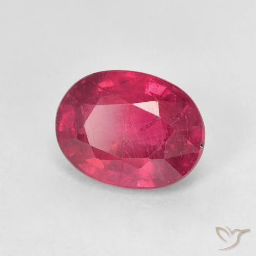 Rubino Rosso tendente al rosa naturale da 1.95 ct, Ovale, VS