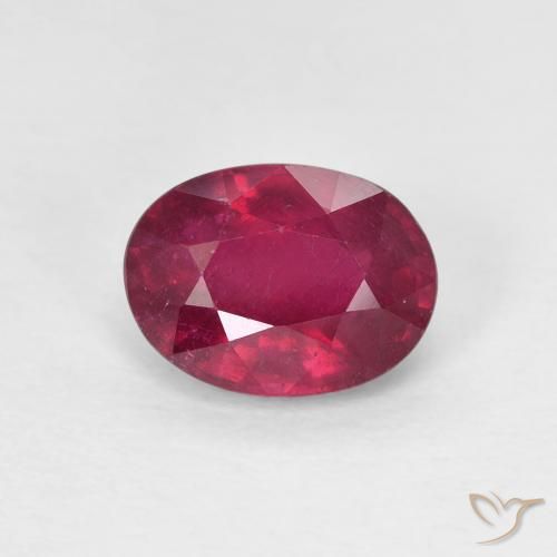 1.85ct Naturale Medium Dark-Red Rubino, Ovale, VS