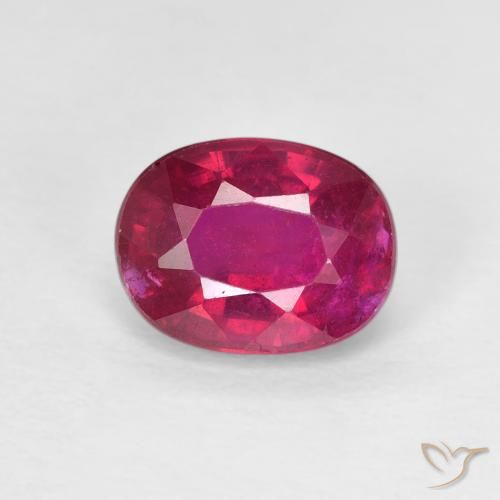 1.90ct Naturale Rosso chiaro Rubino, Ovale, VS